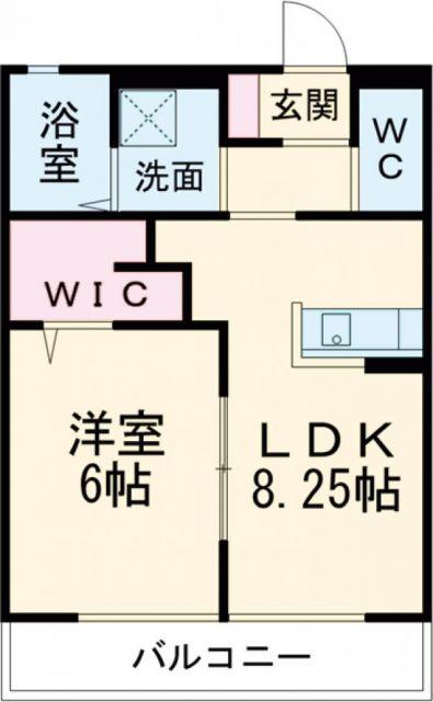 ハピネス(1LDK/1階)の間取り写真