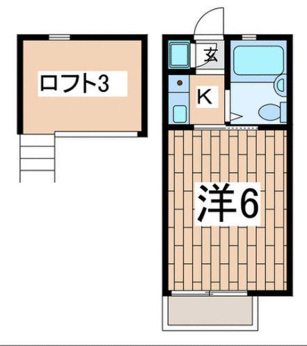 セリュールさがみ野(1K/2階)の間取り写真