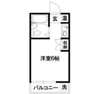 ハートイン洲山(1K/4階)の間取り写真