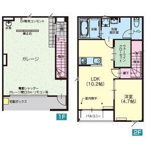 アウトリメッサ駒生(1LDK/2階)の間取り写真