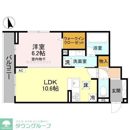 LE LIEN(1LDK/3階)の間取り写真