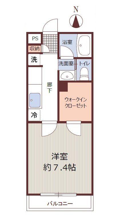 ベラカーサ M&N(1K/2階)の間取り写真