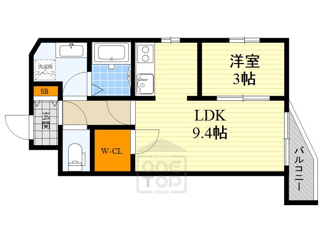 PROSPER KOTOBUKI(1LDK/4階)の間取り写真