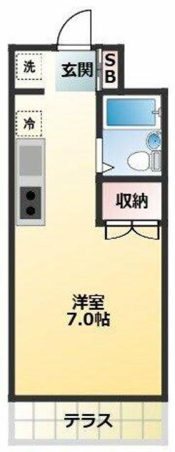KTサトウ1(ワンルーム/1階)の間取り写真