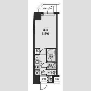 S-RESIDENCE清澄白河(1K/3階)の間取り写真