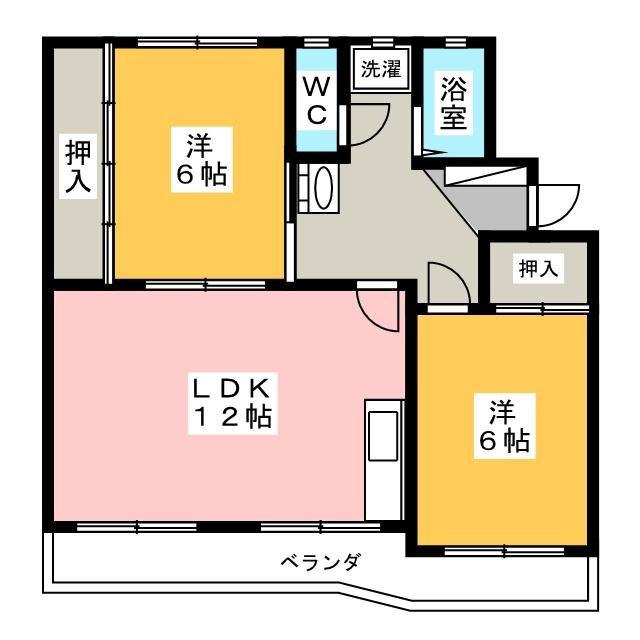 コスモビレッジIII(2LDK/1階)の間取り写真