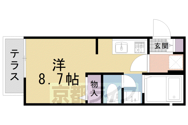 南茶ノ木コーポ(1K/1階)の間取り写真