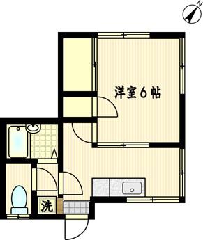 コートコザト(1K/2階)の間取り写真