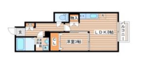 フォレスタヒルズ A棟(1LDK/1階)の間取り写真