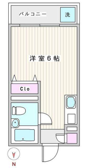 麻布永谷マンション(ワンルーム/5階)の間取り写真