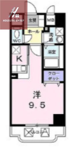 サニーサイド玉造(1K/4階)の間取り写真