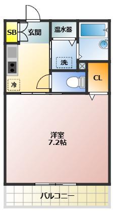 フォレハウス西台(1K/1階)の間取り写真