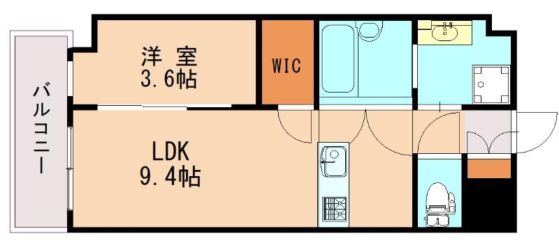 LUMINOUS ALFACIO(1LDK/4階)の間取り写真