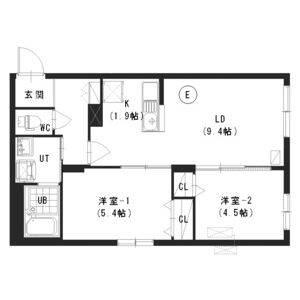RETARAひばりが丘(2LDK/2階)の間取り写真
