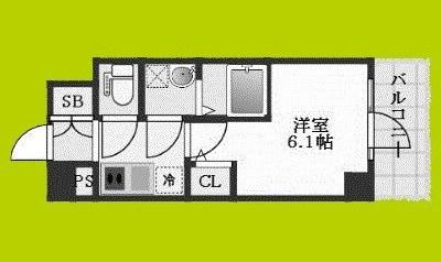 エスリード弁天町ノース RESIDENCE(1K/5階)の間取り写真
