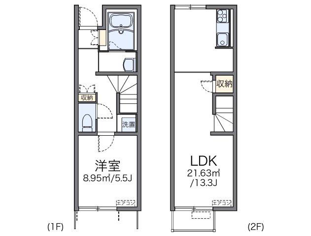 レオネクストフォレスタ 湘南(1LDK/1階)の間取り写真