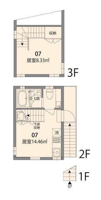 東新宿テラス(1LDK/1階)の間取り写真