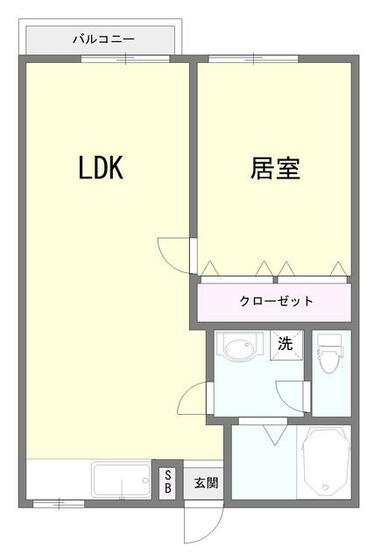 サンハイムNAKANEI(1LDK/2階)の間取り写真