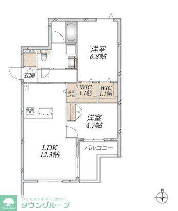 ASTRAEA(2LDK/3階)の間取り写真