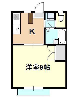 ホワイトメゾン岸本(1K/2階)の間取り写真