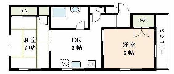 池田ビル(2DK/3階)の間取り写真