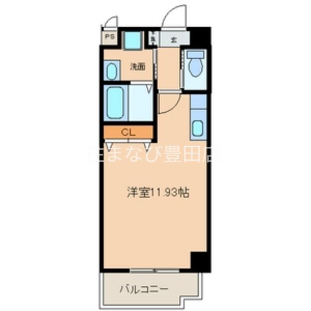 グリーンヒルズ本多(ワンルーム/2階)の間取り写真