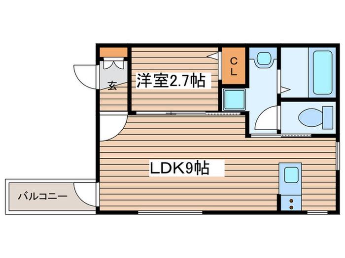I`LL BE清水白壁(1LDK/2階)の間取り写真