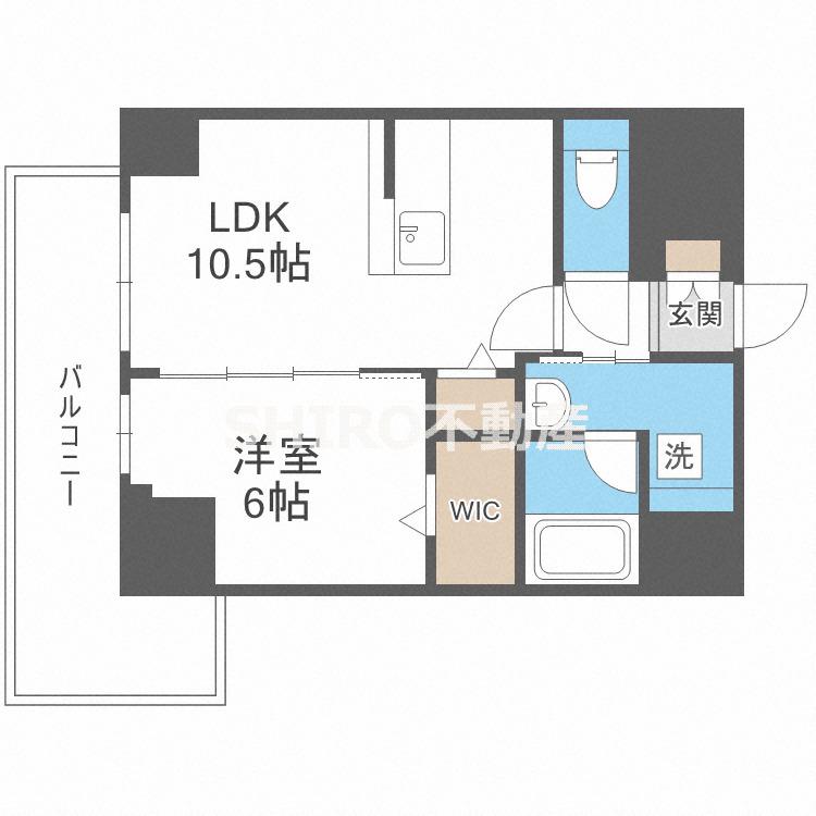 VIVIFURUYA豊崎(1LDK/8階)の間取り写真