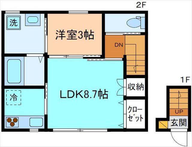 SPECIALE K(1LDK/2階)の間取り写真