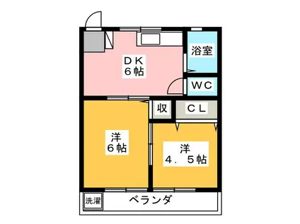 アローアイランドIII(2DK/3階)の間取り写真