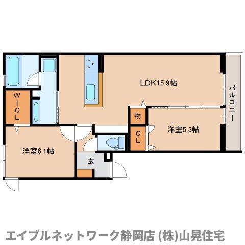 セレーノ北安東 A棟(2LDK/3階)の間取り写真