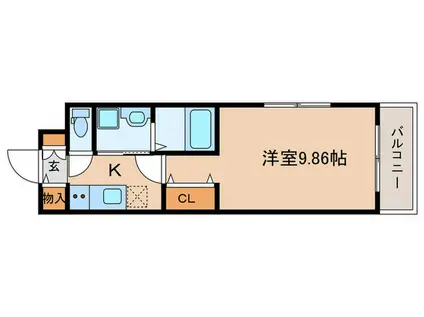 郷前町2丁目マンション(1K/2階)の間取り写真