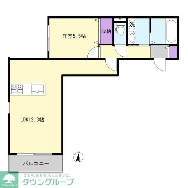 カントリーマム邦菊(1LDK/3階)の間取り写真