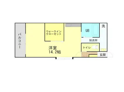 ウイングス片野I(1LDK/13階)の間取り写真