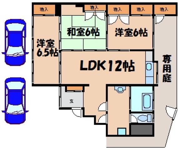 スター・ビュー(3LDK/1階)の間取り写真