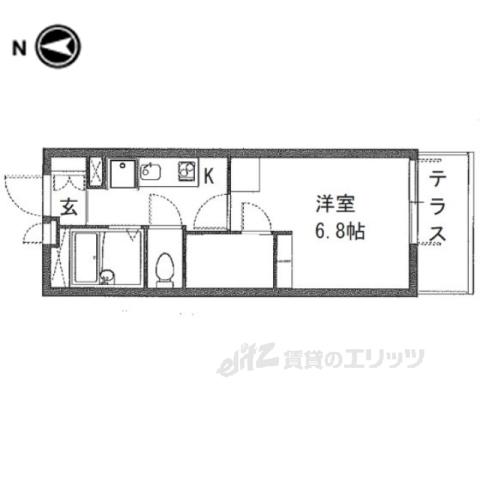レオパレスオリーブ(1K/1階)の間取り写真