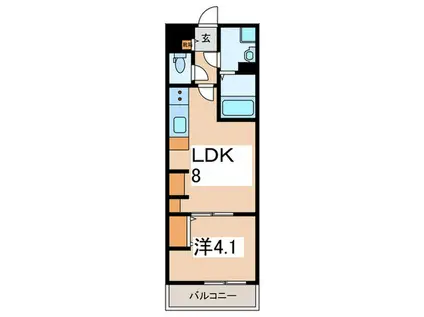 リブリ・相模大野IV(1LDK/1階)の間取り写真