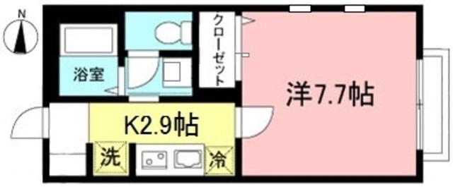 フローラル・アルス(1K/1階)の間取り写真