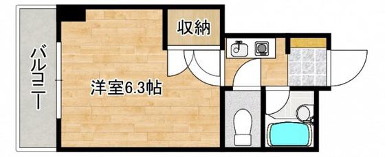エステート24東雲(1K/5階)の間取り写真