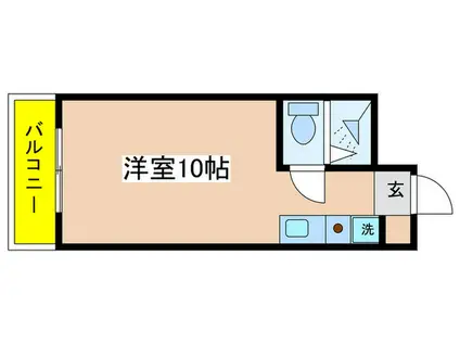 パラチーナ新ゆり(ワンルーム/2階)の間取り写真