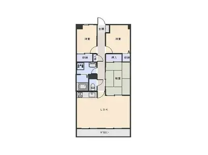 フォレストマンション(3LDK/2階)の間取り写真