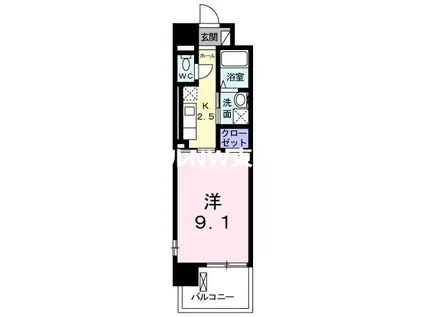 サンリットIII(1K/2階)の間取り写真