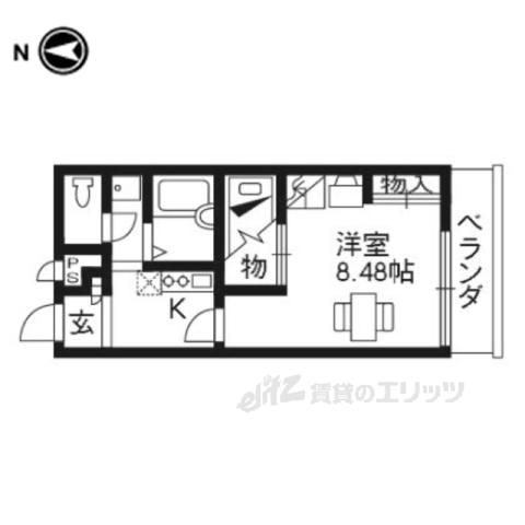 レオパレスプランタン3番館(1K/3階)の間取り写真