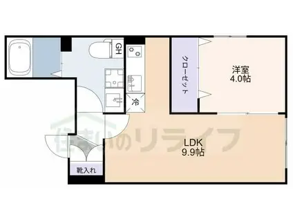 タスキSMART大塚(1LDK/2階)の間取り写真