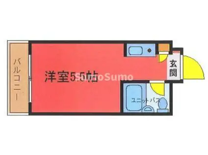 コスモプラザ三宮(ワンルーム/5階)の間取り写真