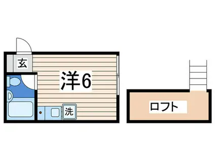 ノーブル竹之丸(ワンルーム/2階)の間取り写真
