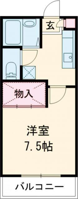コンフォート東仙台(1K/1階)の間取り写真