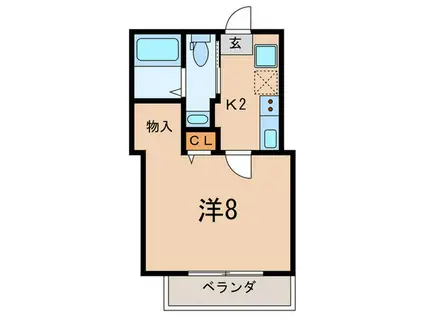 BEST STAGE上福岡(1K/2階)の間取り写真