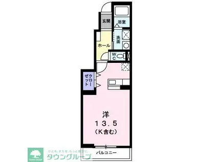 ミルトニア(ワンルーム/1階)の間取り写真