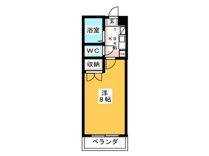 湘南エクセレント(1K/3階)の間取り写真